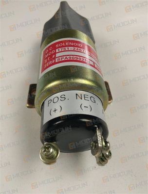 Bom preço A válvula de solenoide da parada do motor diesel da máquina escavadora, combustível 24V diesel cortou a válvula de solenoide 1751-2467UIB1S5A on-line
