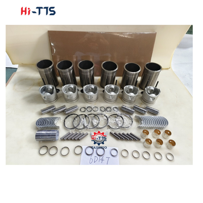 6D14T Kit de motor para escavadeira E120 E140 E180 Forro, pistão, anel, válvulas, buchas, kit de junta completa