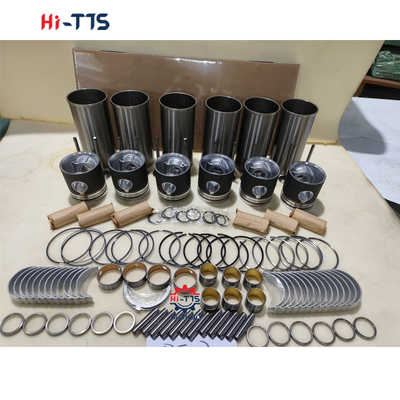 DE12 Engenheiro de escavadeira Nome da peça Kit de revestimento do cilindro Completo com revestimento de válvulas de pistão de anel de pistão Kit de junta completa