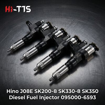 Bom preço Injetor de combustível 095000-6593 para escavadeira de esteira Hino J08E para motor SK200-8 SK330-8 SK350 on-line