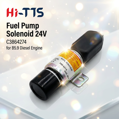 Partes de máquinas de construção 24V 3864274 386-4274 Válvula solenoide de parada para 6BT5.9 B5.9 Partes de escavadeiras
