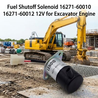 Válvula solenóide de corte de combustível 12v, oe 16271-60010 16271-60012 para motor diesel de escavadeira, fornecimento direto da fábrica