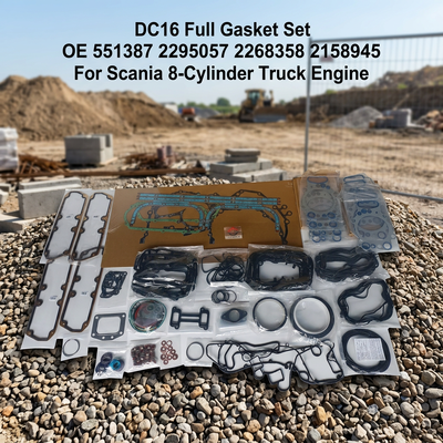 Kit Completo de Juntas para Motor Diesel DC16 de 8 Cilindros OE 551387 2295057 2268358 2158945 Kit de Juntas de Substituição para Revisão de Caminhão