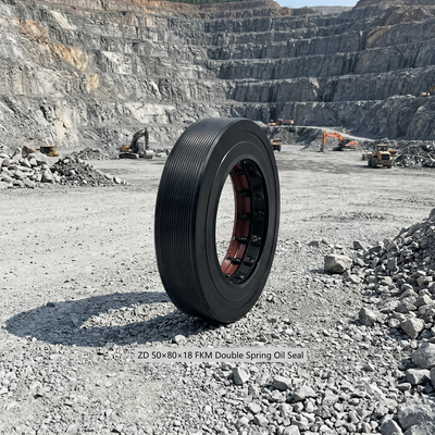 ZD50×80×18 Double Spring Combined Skeleton Oil Seal High Temperature Oil Resistant Rectangular Structure For Loader Gearbox Extended Life Seal