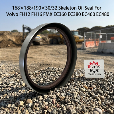 Sello de óleo do eixo radial do esqueleto 168×188/190×30/32 Frota mista Substituição universal para FH12 FMX EC360 EC480 Peças de reposição de máquinas de construção