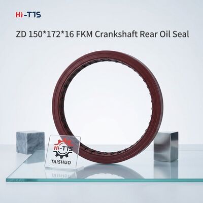Retentor de óleo traseiro de virabrequim à prova de vazamento de dupla camada e dupla mola ZD 150×172×16 OE 1005080-81D para peças de motor diesel FAW J6 J7 Xichai