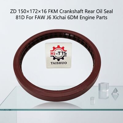 ZD 150×172×16 FKM Borracha Fluorada de Alta Temperatura Crankshaft Dupla Primavera Selo de Óleo traseiro OE 1005080-81D Para motor a diesel FAW J6 J7